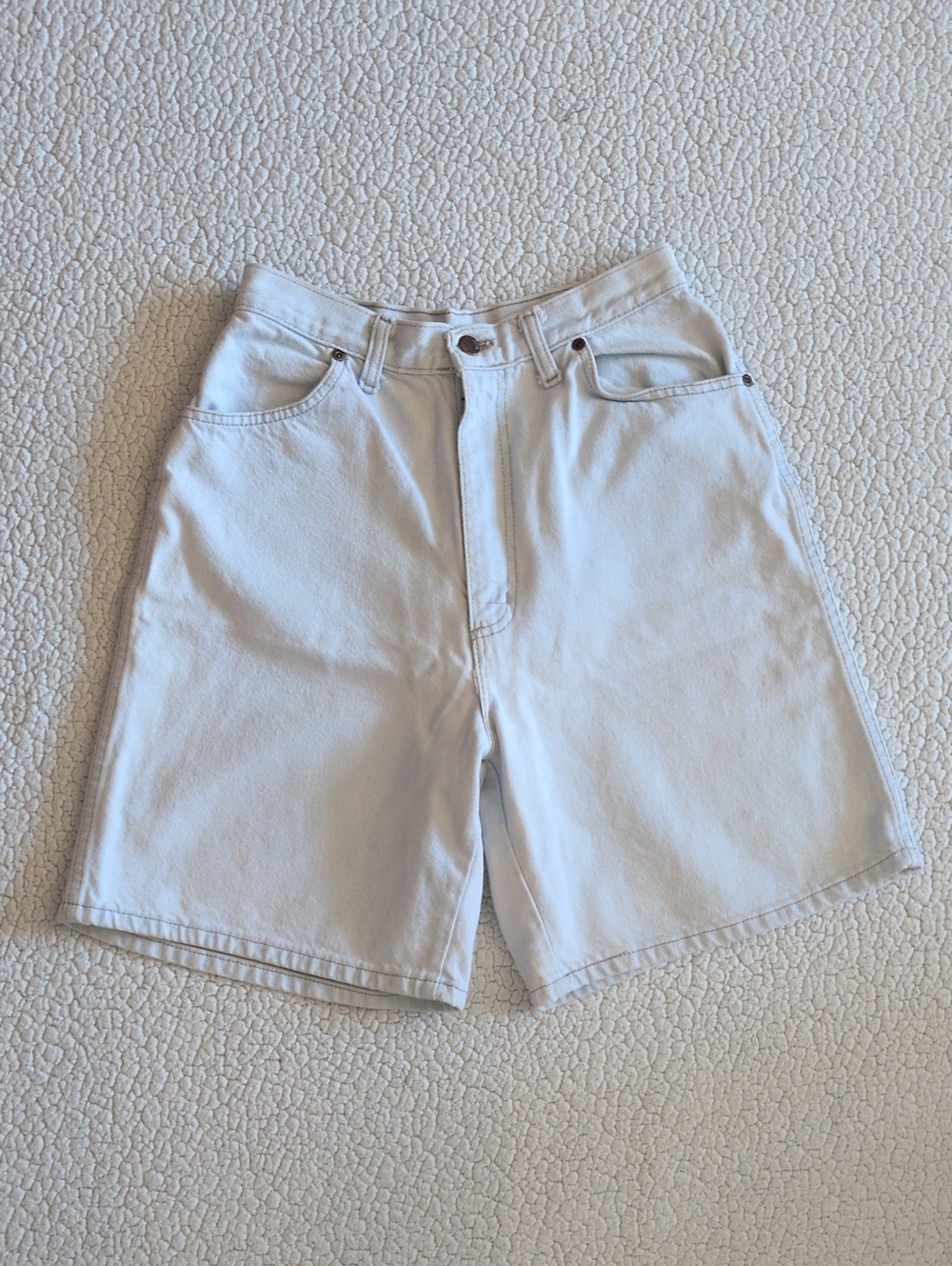Faded Glory Light Wash Denim High Rise 100% Cotton USA Made Jean Shorts 90's Y2K